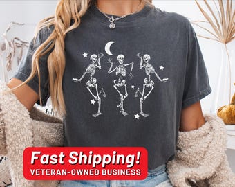 Comfort Colors® Dancing Skeleton 90s Vintage Style Tshirt, Retro Y2k Skeleton Shirt, Skull Funny Shirt, Dancing Lovers Shirt, Gag Tees