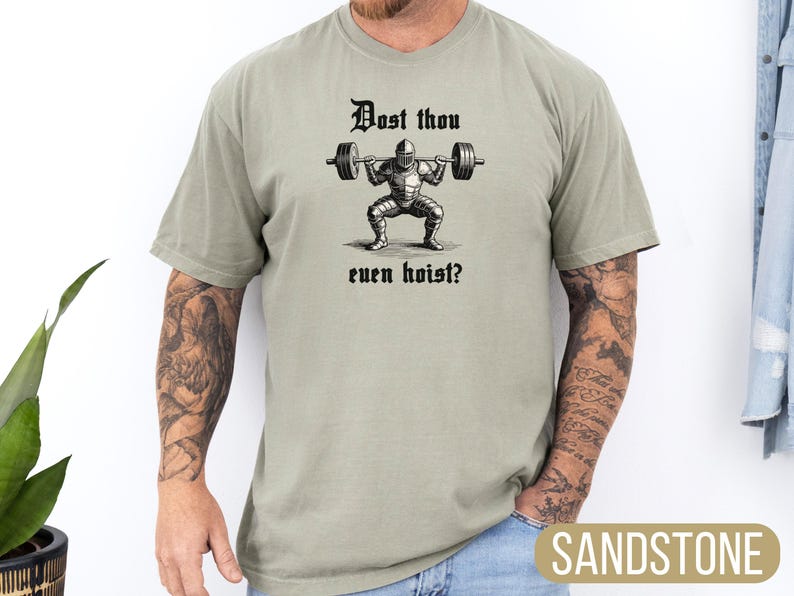 Comfort Colors® Medieval Knight Gym Tee: 'Dost Thou Even Hoist Bild 10