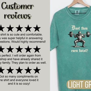 Comfort Colors® Medieval Knight Gym Tee: 'Dost Thou Even Hoist Bild 8