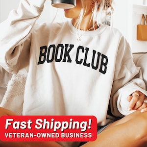 Personalized Book Club College Sweatshirt, Teacher Crewneck, Unisex Reading Shirt, Bookworm Sweater, Green Tea Hoodie, Book Lover Gift
