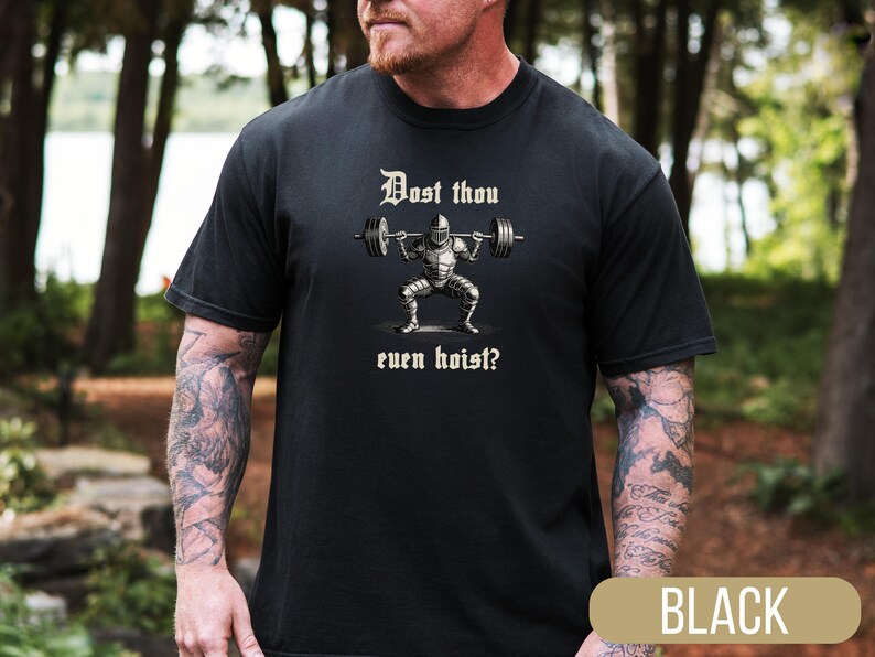 Comfort Colors® Medieval Knight Gym Tee: 'Dost Thou Even Hoist Bild 7