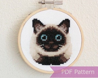 Cat Cross Stitch Etsy