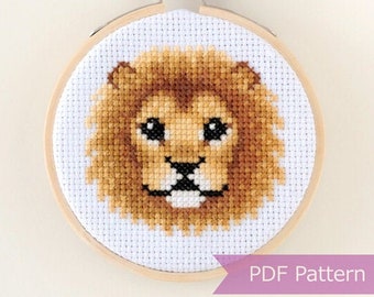 Modern cross stitch chart Lions family cross stitch pattern cross Instant download PDF Lions cross stitch pattern,animals cross stitch