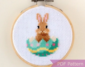 Osterhase Kreuzstich Stickmuster PDF - Osterhase Stickdatei - Sofort download - S