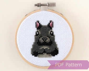 Black Squirrel cross stitch pattern PDF - Black Squirrel embroidery PDF - Instant download - Small