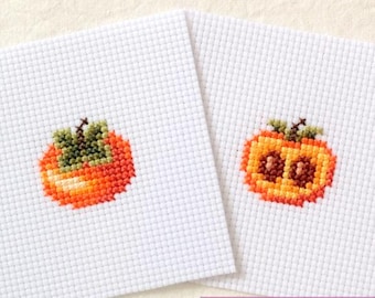 Mini Persimmon cross stitch pattern PDF bundle - Cut Persimmon embroidery - Instant download - Tiny