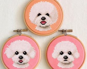 Boston Terrier cross stitch pattern PDF Megabundle - Blue + Brown + Fawn Boston Terriers -  Instant download - Small