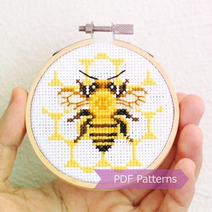 Cross Stitch Pattern ~ Dame Crotal and the Bees ~ Instant PDF Download!