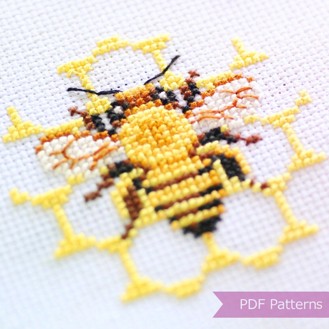 Honey Bee Cross Stitch Pattern PDF Honey Bee Embroidery - Etsy Australia