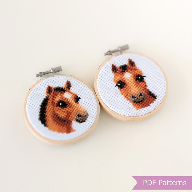 Horse Cross Stitch Pattern PDF Bundle Horse Facing Sideways Etsy