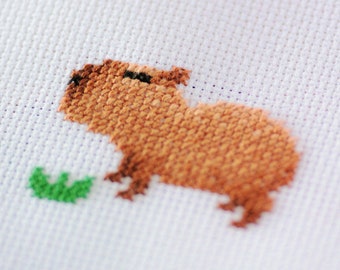 カピバラのクロスステッチパターンPDFバンドル - カピバラの刺繍