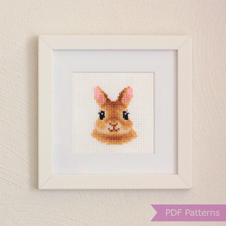 Bunny cross stitch pattern PDF bundle Bunny Lop-eared bunny Instant download Small image 2