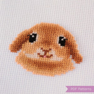 Bunny cross stitch pattern PDF bundle Bunny Lop-eared bunny Instant download Small image 4