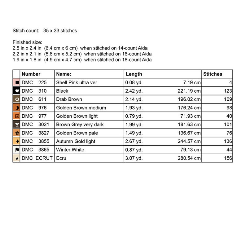 Tiger Cub cross stitch pattern PDF - Tiger Cub embroidery - Instant download - Small image 7