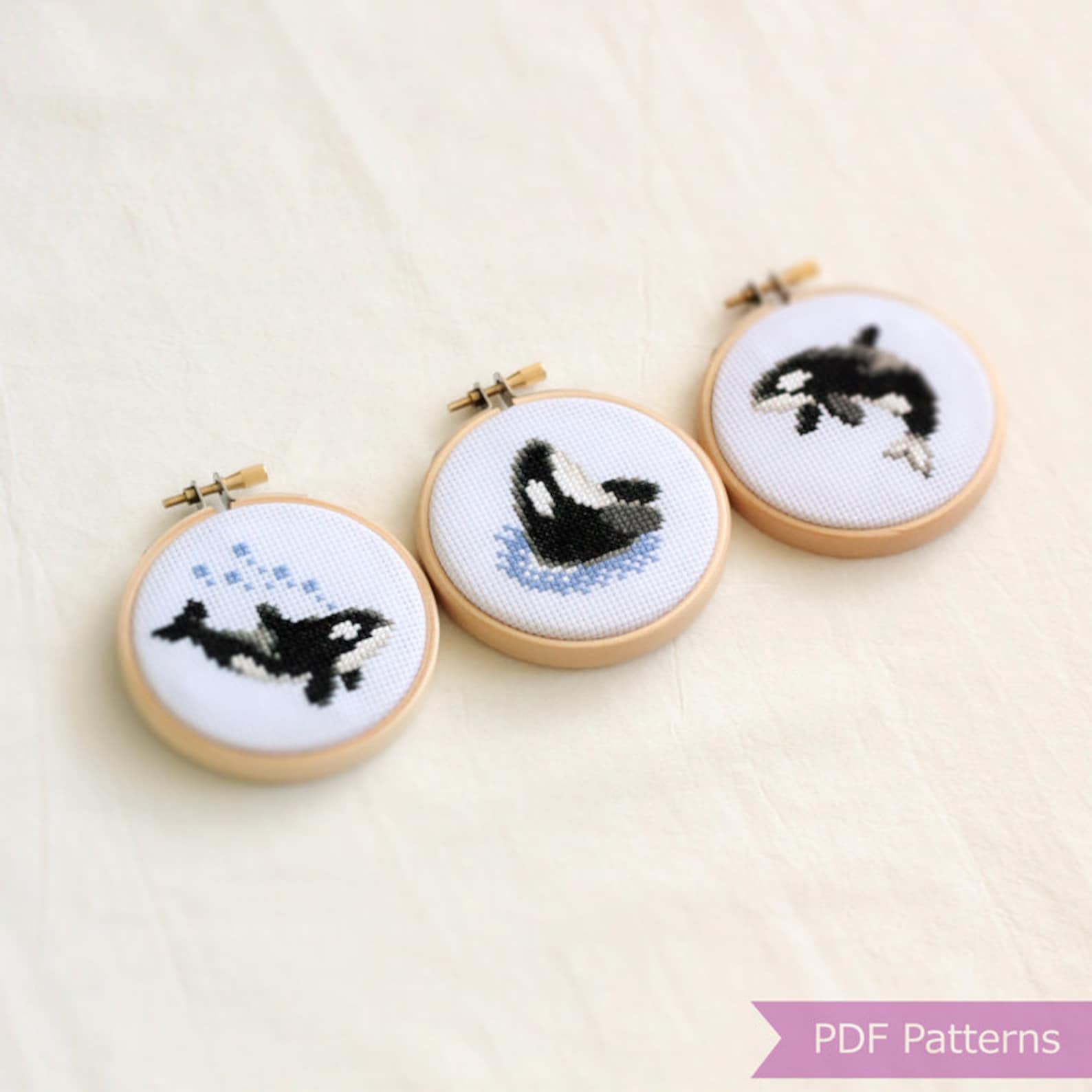 Orca Cross Stitch Pattern PDF Bundle Set of 3 Killer Whale - Etsy