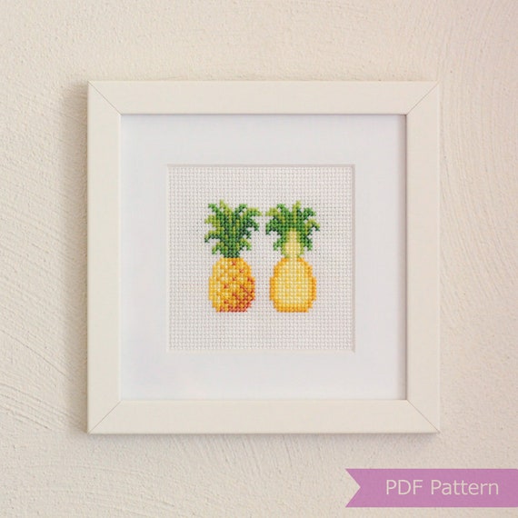 Pineapple Cross Stitch Pattern PDF - Pineapple Embroidery - Instant Download - Small - Etsy Pineapple Cross Stitch Pattern PDF - Pineapple Embroidery - Instant Download - Small - Etsy