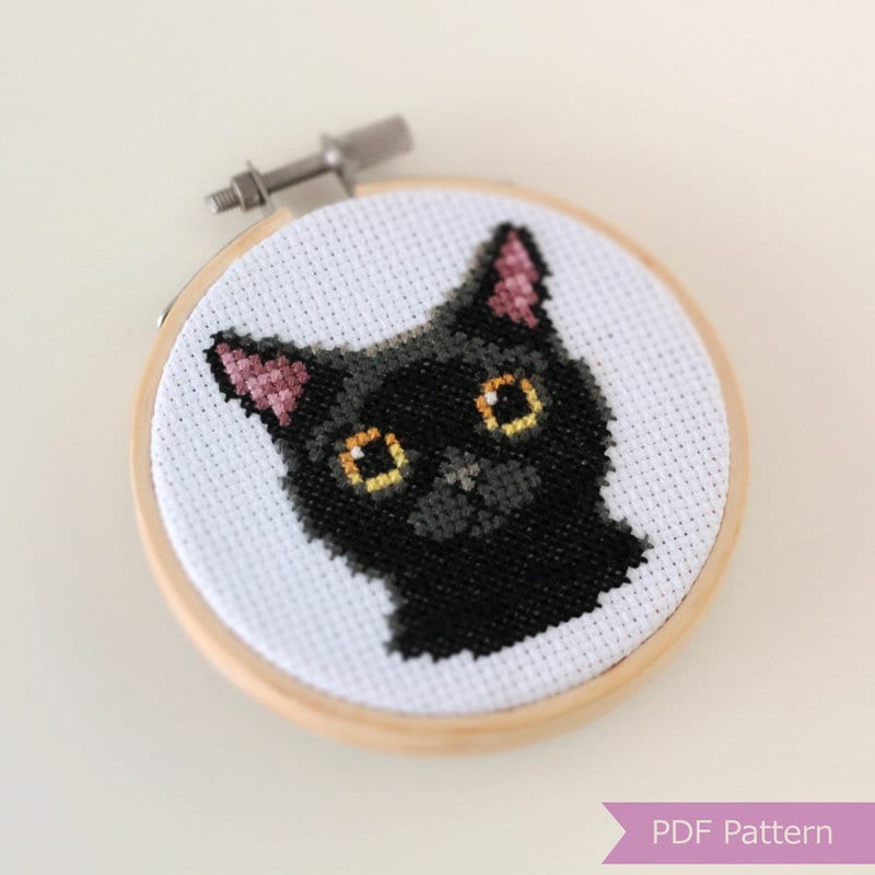 Black Cat cross stitch patterns cross stitch pdf animals cross stitch dog pattern cross stitch #130 free shipping
