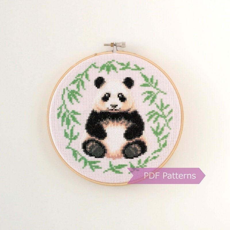 パンダページ ジャイアントパンダのクロスステッチ PDF バンドル
