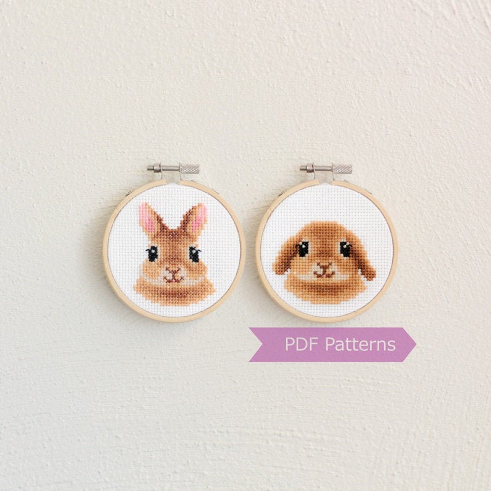 Bunny Cross Stitch Pattern PDF Bundle Bunny Lop-eared - Etsy Canada