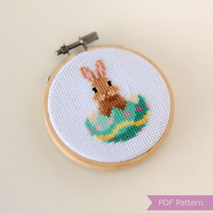 Easter Bunny Cross Stitch Pattern PDF - Easter Bunny Embroidery ...