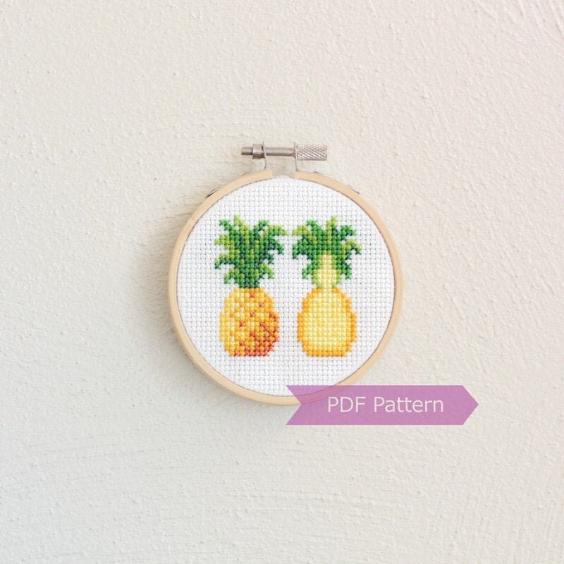 Pineapple Cross Stitch Pattern PDF - Pineapple Embroidery - Instant Download - Small - Etsy Pineapple Cross Stitch Pattern PDF - Pineapple Embroidery - Instant Download - Small - Etsy