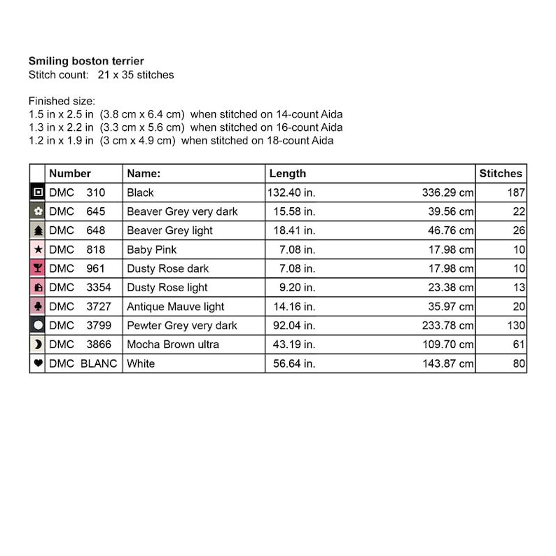 Boston Terrier Cross Stitch Pattern PDF Bundle Boston Etsy Canada