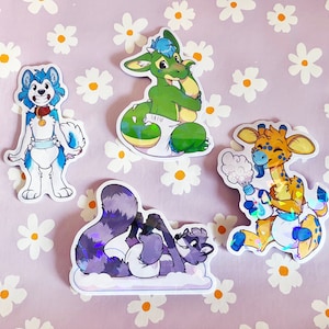 Animal Friends 3&quot; stickers (NON-holographic)