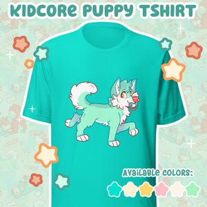 Pacifier puppy shirt | kidcore ABDL babyfur tshirt unisex by Dracky