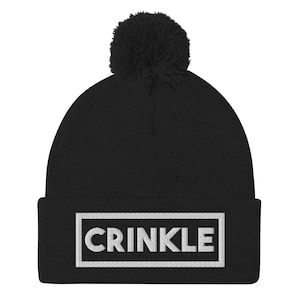 CRINKLE Pom-Pom Beanie