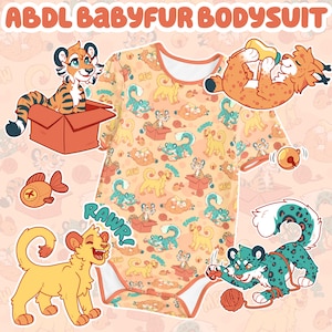 ABDL &quot;Big&quot; Kitties bodysuit - furry babyfur clothing