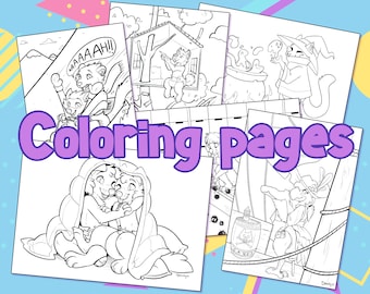 Babyfur coloring pages (DIGITAL DOWNLOAD)