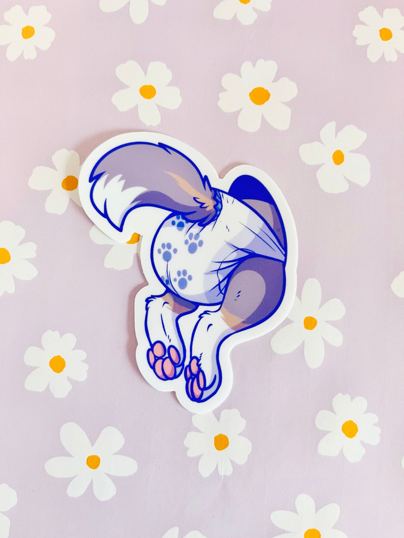 Poof butt sticker