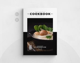 Modello per libro di cucina/ricettario Canva/modello modificabile di eBook Canva