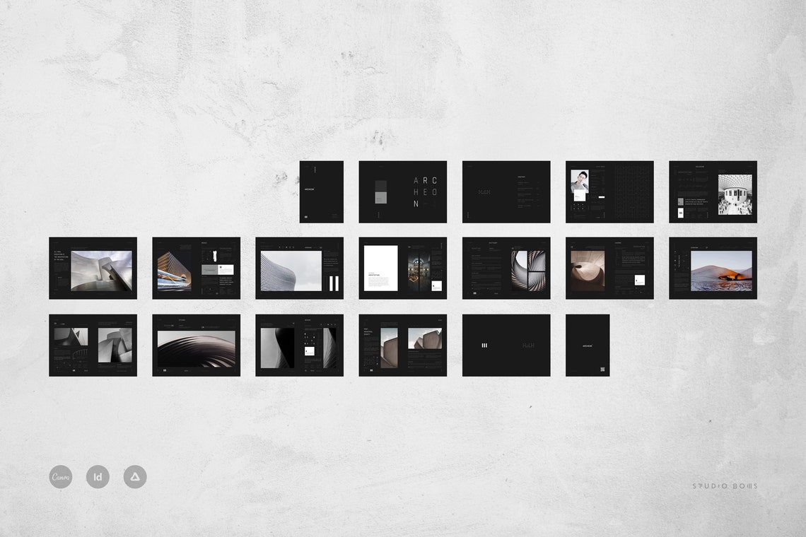 Architecture Portfolio Canva Architecture Portfolio Template Indesign ...