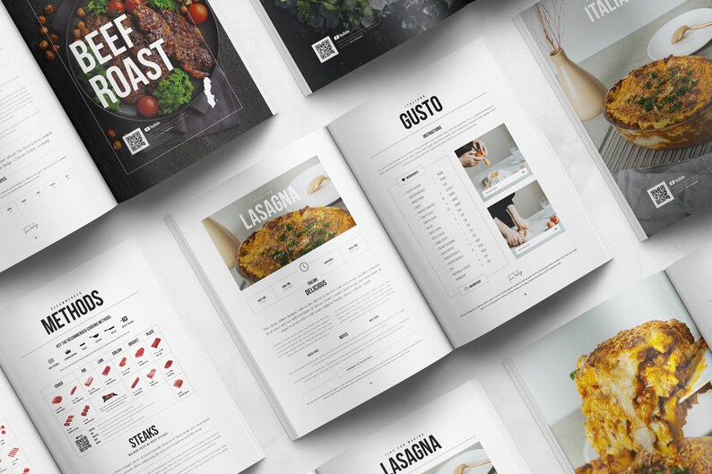 Szablon książki kucharskiej | Szablon książki kucharskiej Canva | Edytowalny planer posiłków | Szablon książki kucharskiej do wydruku | Edytowalny szablon e-booka zdjęcie 5