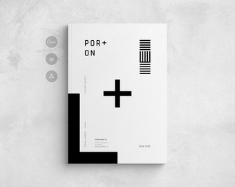 Lookbook di moda / Modello portfolio per rivista di moda Canva / Modello modificabile per eBook portfolio di moda Canva