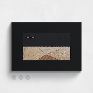 ANQUA Architectural Portfolio Template | Photoshop, InDesign and CANVA Editable Architectural Slideshow, Brochure, Catalog Template Design