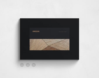 ANQUA Architectural Portfolio Template | Photoshop, InDesign and CANVA Editable Architectural Slideshow, Brochure, Catalog Template Design