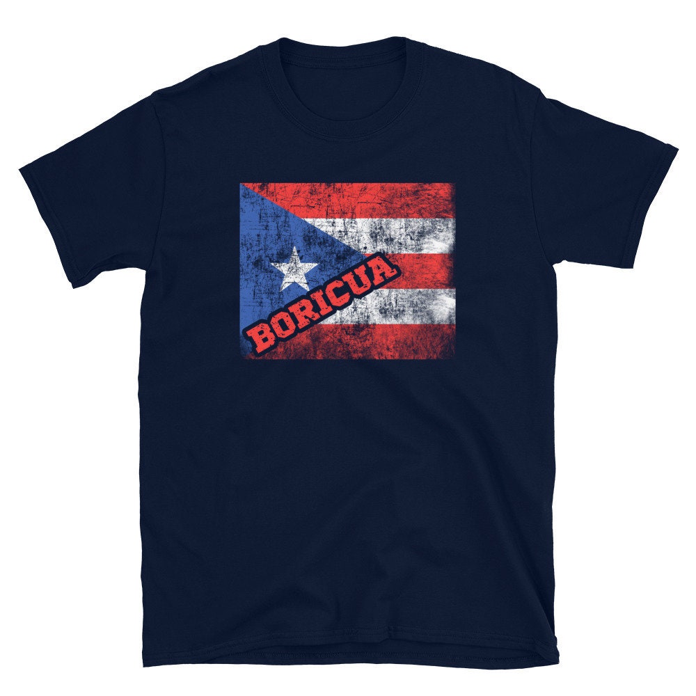 Puerto Rico Flag State 51  Statehood Boricua Pride Distressed Short-Sleeve Unisex Tee T-Shirt