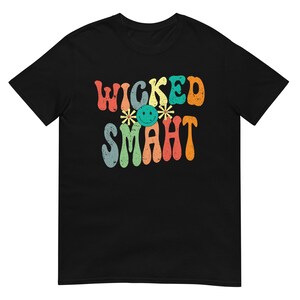 Wicked Smaht Groovy Retro Vintage Boston Massachusetts Distressed Style Kurzarm Unisex T-Shirt