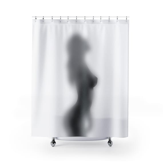 Home Shower Curtain Funny Sexy Woman Nude Naked Silhouette Shadow Christmas  Housewarming Home Decor Gift