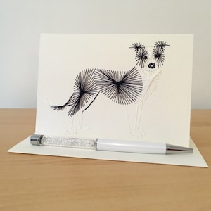 Handgemaakte kaart border collie