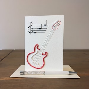 Gitarre Geburtstagskarte Handgemacht