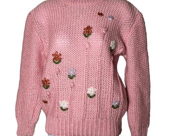 Suéter de punto rosa vintage de Mister Noah