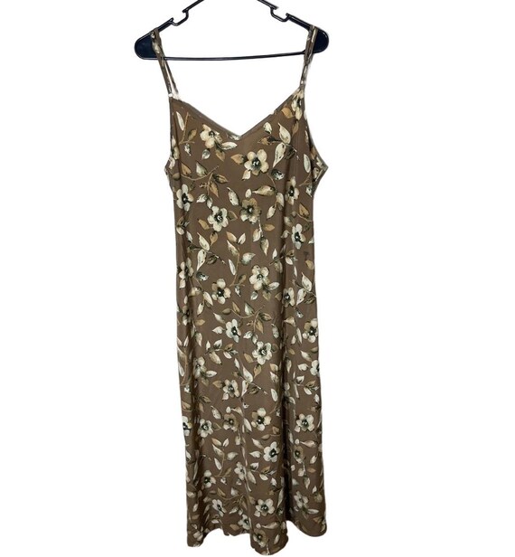 Express Y2K Floral Pattern Spaghetti Straps V neck Maxi Dress 11/12
