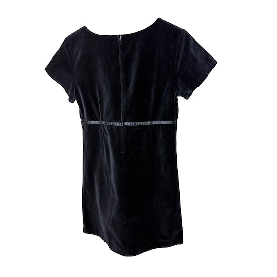 Old Navy Y2K Vintage Black Velvet Empire Waist Mini Dress Junior Size 16