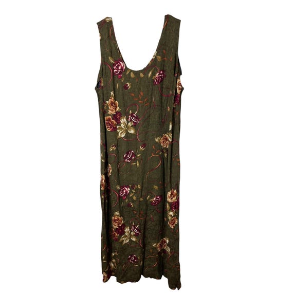 Vintage Dressbarn Olive Green Floral Print Sleeveless Maxi Dress Plus Size  18W - Etsy Canada