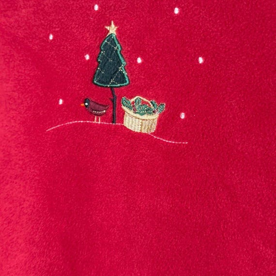 Premier International Ladies Plus Red Fleece Christmas Snowman Tree Cardigan XL View 6