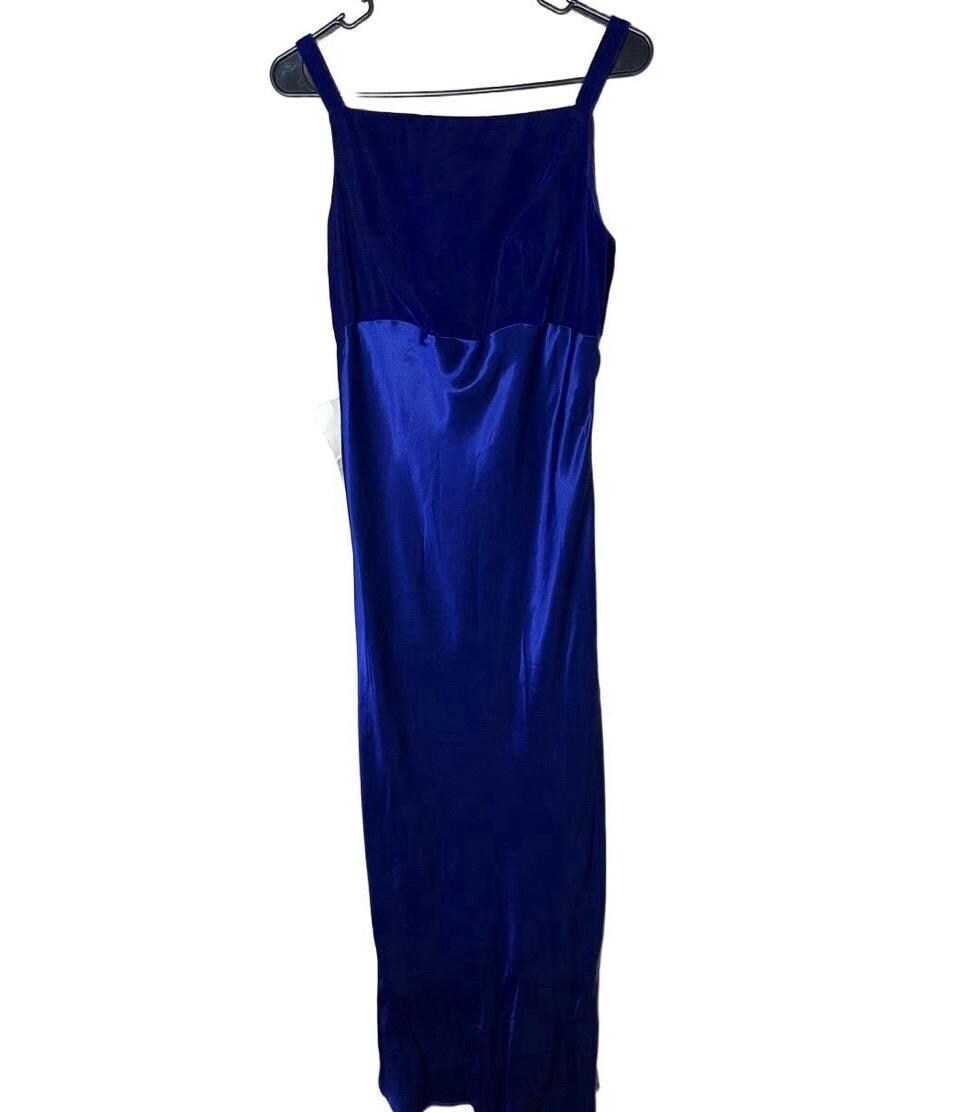 blue dress for baby girl Navy Velvet Long Prom Dress, Mermaid Off The Shoulder Party Dress US 6 / Custom Color main image 0