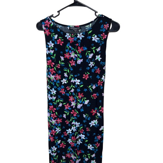 Impressions Workshop Maxi Dress Black Floral Sleeveless Women's Medium -  Etsy